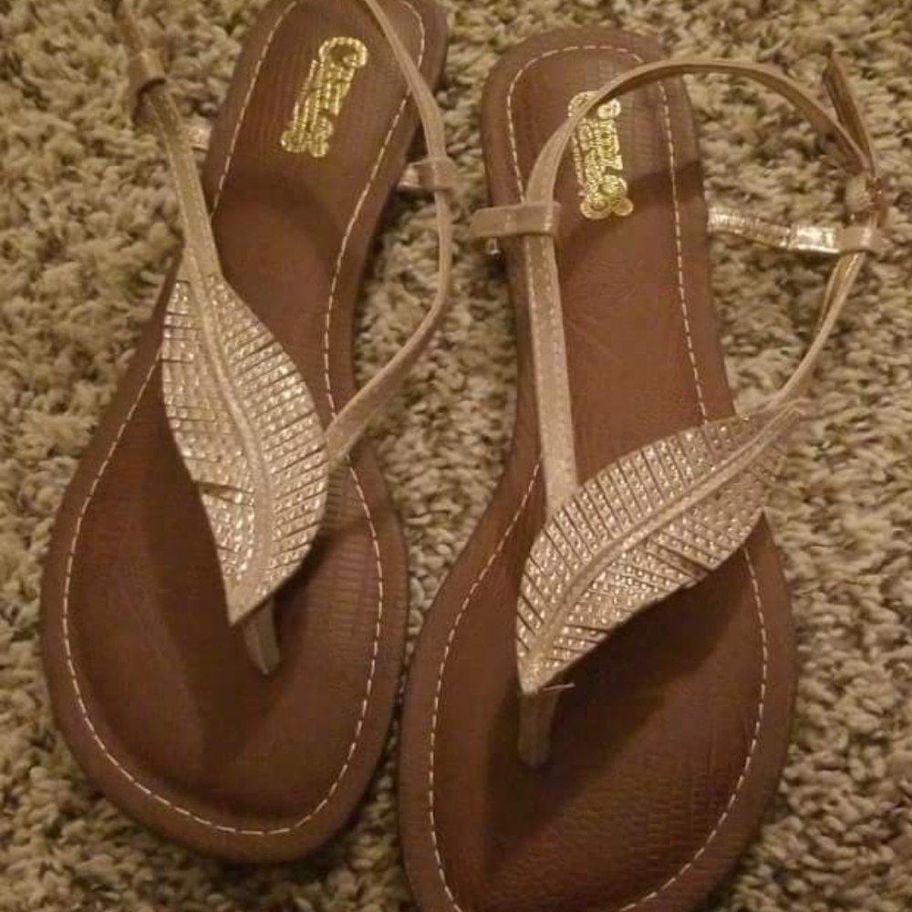 Gold sandals